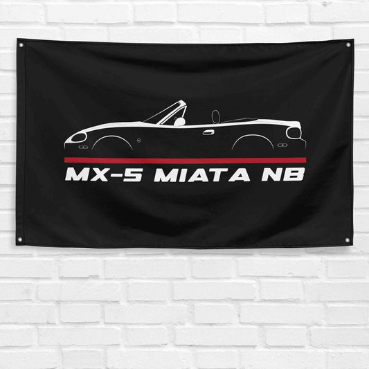 For MX-5 Miata NB 1998-2005 Car Enthusiast 3x5 ft Flag Grandpa Dad Son Birthday Gift Man Cave Garage Wall Decor Banner