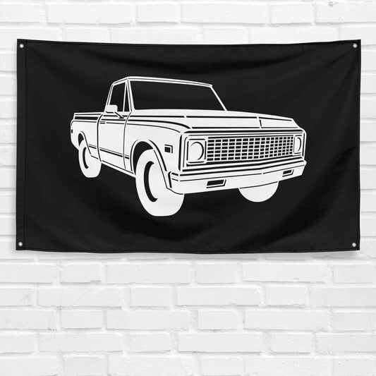 For C10 1971 Truck Enthusiast 3x5 ft Flag Grandpa Dad Son Birthday Gift Man Cave Garage Wall Decor Banner