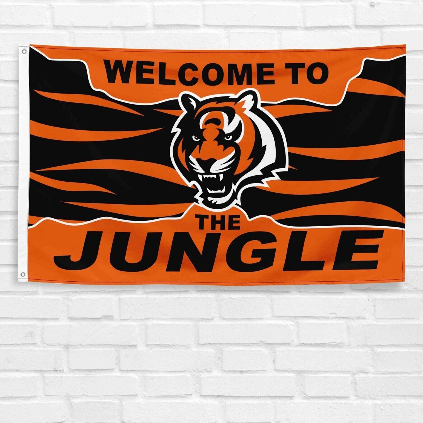 For Cincinnati Bengals Fans 3x5 ft Flag Welcome To The Jungle NFL Banner