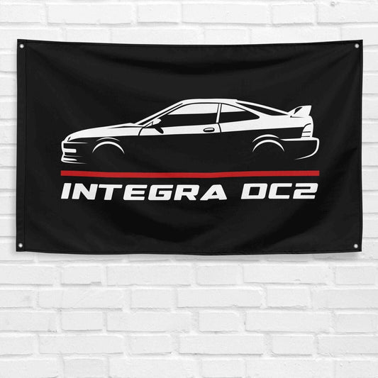 For Integra DC2 Car Enthusiast 3x5 ft Flag Grandpa Dad Son Birthday Gift Man Cave Garage Wall Decor Banner