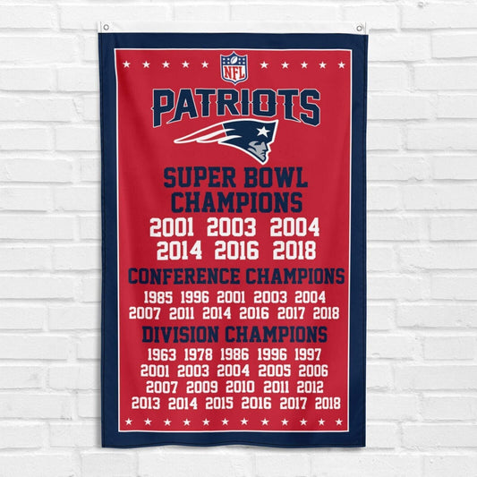 For New England Patriots 3x5ft Banner Football NFL Super Bowl Champions Flag