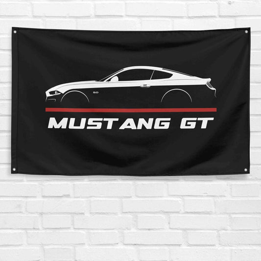 For Mustang GT 2014-2022 Car Enthusiast 3x5 ft Flag Grandpa Dad Son Birthday Gift Man Cave Garage Wall Decor Banner