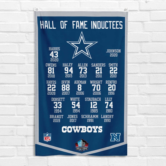 Dallas Cowboys 3x5 ft Flag Hall of Fame Inductees NFL Super Bowl Champs Banner