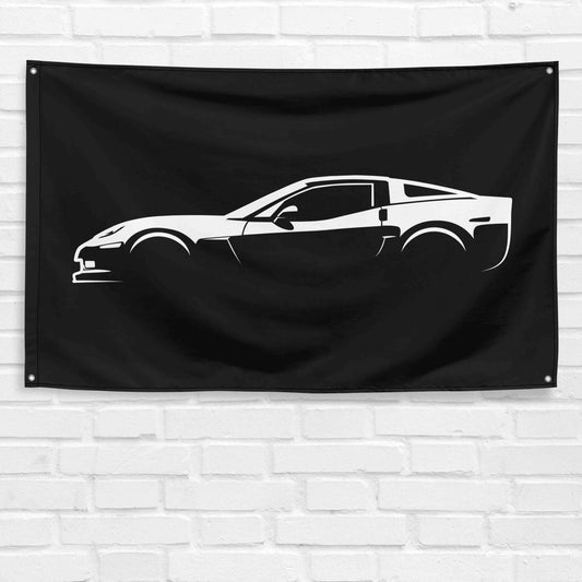 For Corvette C6 Car Enthusiast 3x5 ft Flag Grandpa Dad Son Birthday Gift Man Cave Garage Wall Decor Banner