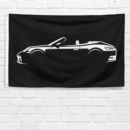 For 911 Carrera Cabriolet Car Enthusiast 3x5 ft Flag Grandpa Dad Son Birthday Gift Man Cave Garage Wall Decor Banner