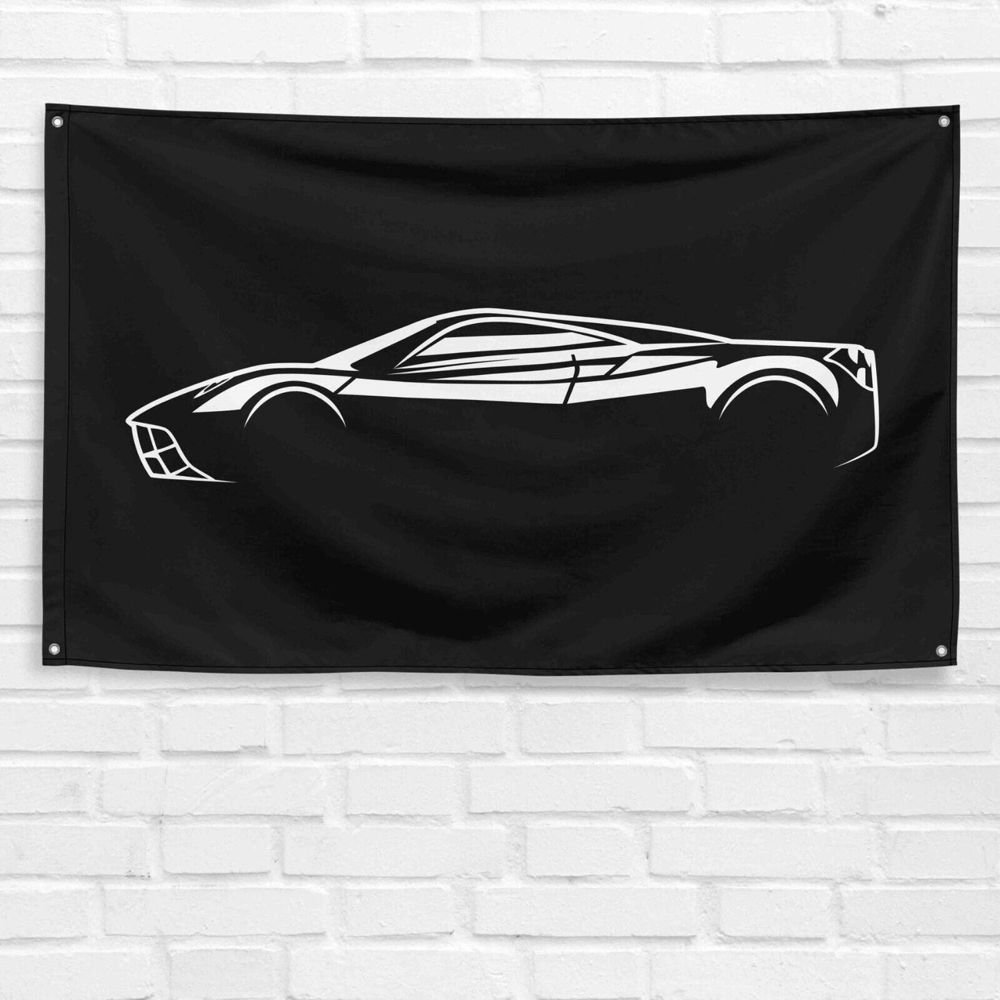 For Huayra Car Enthusiast 3x5 ft Flag Grandpa Dad Son Birthday Gift Man Cave Garage Wall Decor Banner