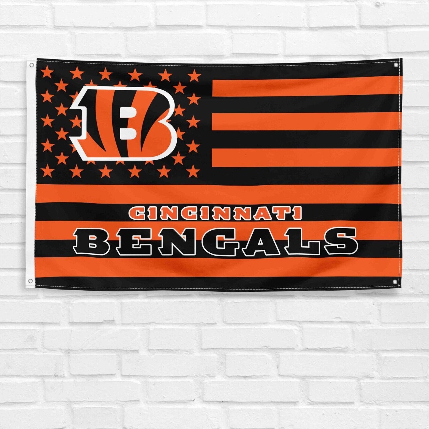 For Cincinnati Bengals Football Fans 3x5 ft American Flag NFL Gift Banner