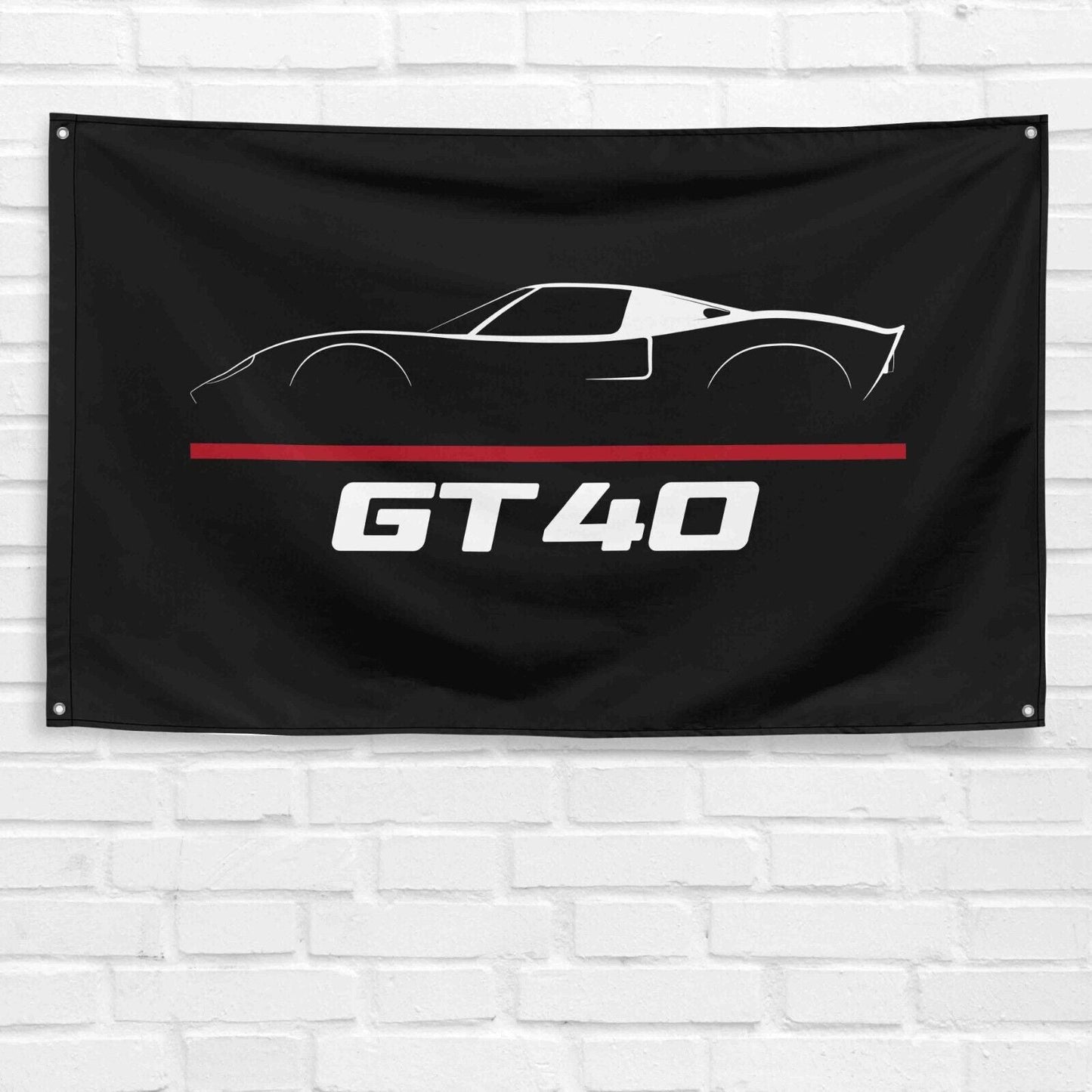 For GT40 1964-1969 Car Enthusiast 3x5 ft Flag Grandpa Dad Son Birthday Gift Man Cave Garage Wall Decor Banner