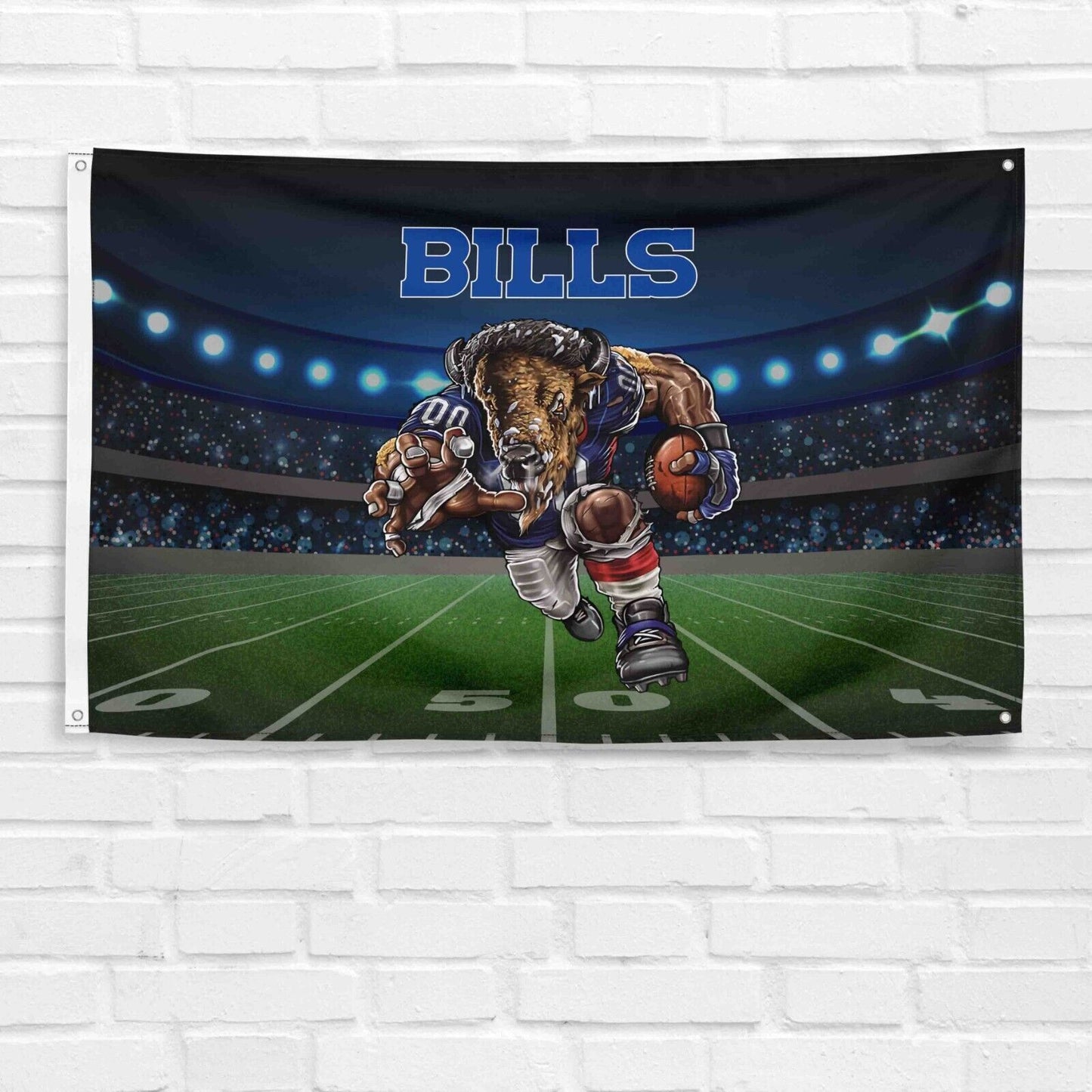 For Buffalo Bills Football Fans 3x5 ft Mascot Flag NFL Gift Banner