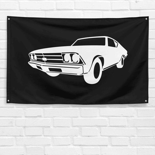 For Chevelle SS Muscle Car Enthusiast 3x5 ft Flag Grandpa Dad Son Birthday Gift Man Cave Garage Wall Decor Banner