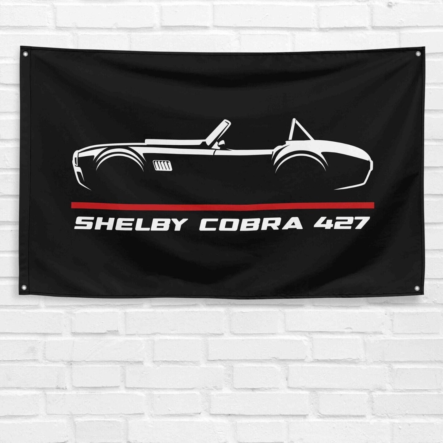 For Shelby Cobra 427 1965 Car Enthusiast 3x5 ft Flag Grandpa Dad Son Birthday Gift Man Cave Garage Wall Decor Banner