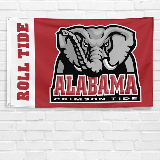 For Alabama Football Crimson Tide Fans 3x5 ft Banner ROLL TIDE Champions Flag