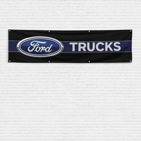 For Ford Trucks Enthusiast 2x8 ft Flag Garage Man Cave Off Road Wall Banner