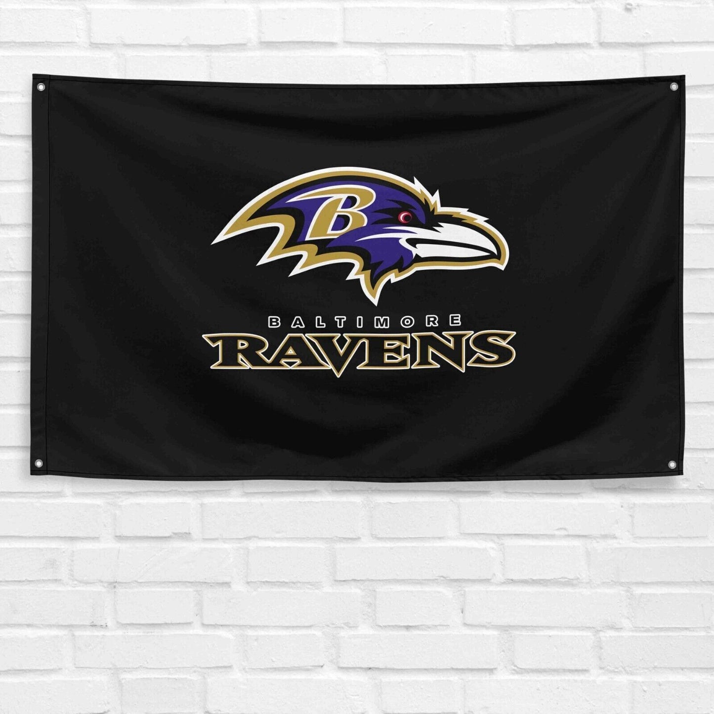 For Baltimore Ravens Football Fans 3x5 ft Mascot Flag NFL Gift Banner