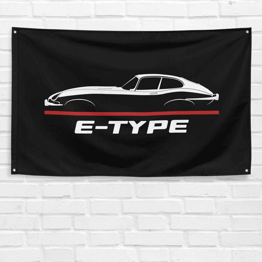 For E-Type 1961-1968 Car Enthusiast 3x5 ft Flag Grandpa Dad Son Birthday Gift Man Cave Garage Wall Decor Banner