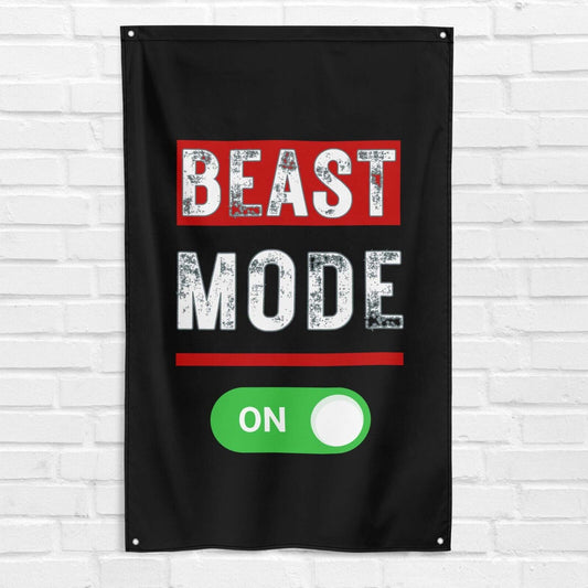 Beast Mode On 3x5 ft Gym Flag Fitness Body Building Weightlifting Muscle Workout Crossfit Exercise Motivational Banner