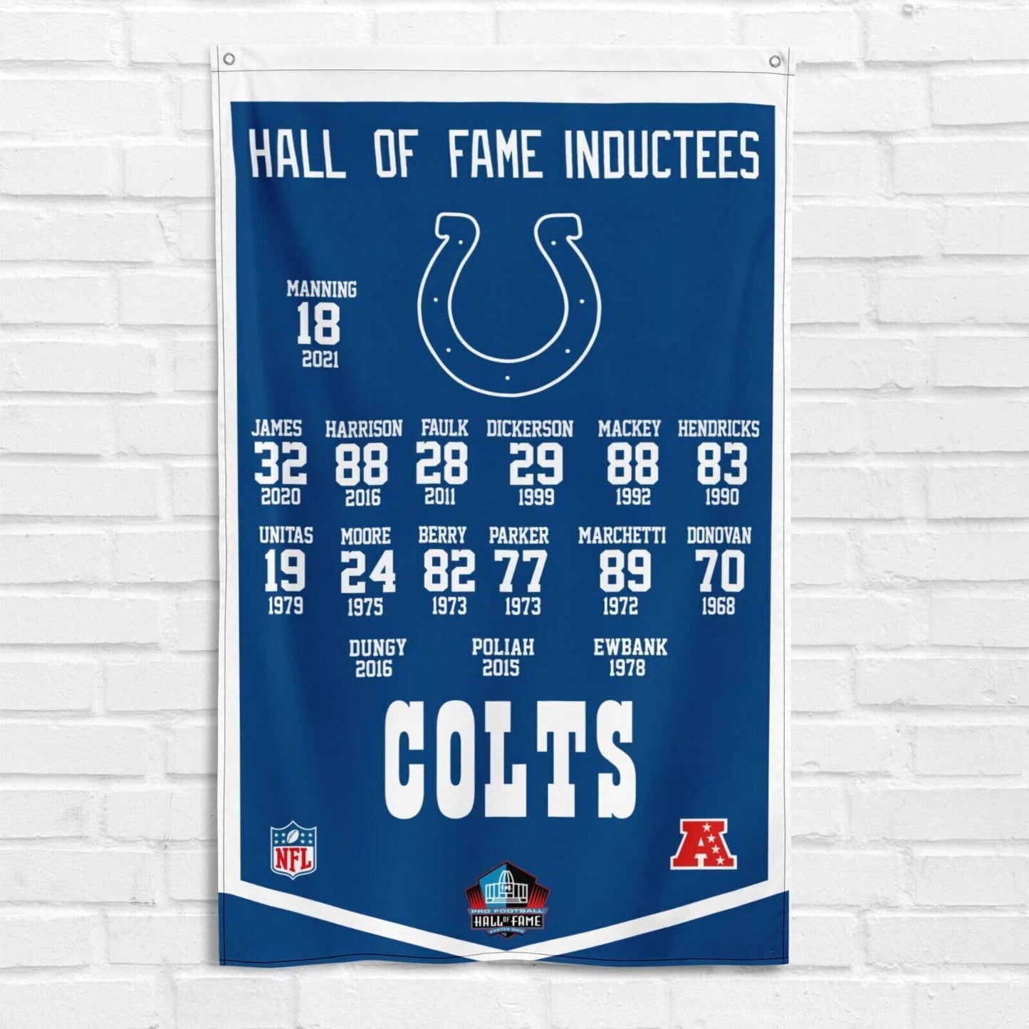 Indianapolis Colts 3x5 ft Flag Hall of Fame Inductees NFL Super Bowl Banner