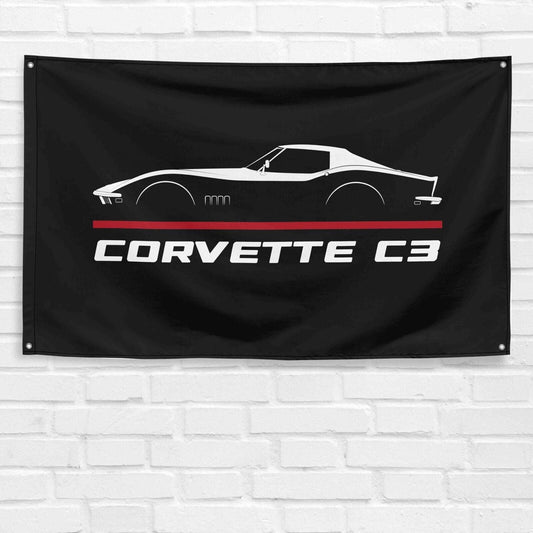 For Corvette C3 1968-1972 Car Enthusiast 3x5 ft Flag Grandpa Dad Son Birthday Gift Man Cave Garage Wall Decor Banner