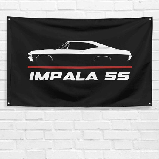 For Impala SS 1967 Car Enthusiast 3x5 ft Flag Grandpa Dad Son Birthday Gift Man Cave Garage Wall Decor Banner