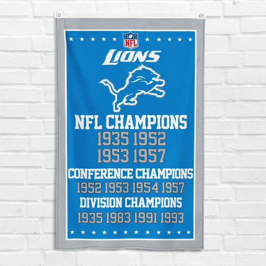 For Detroit Lions 3x5 ft Banner NFL Conference Division Champions Flag