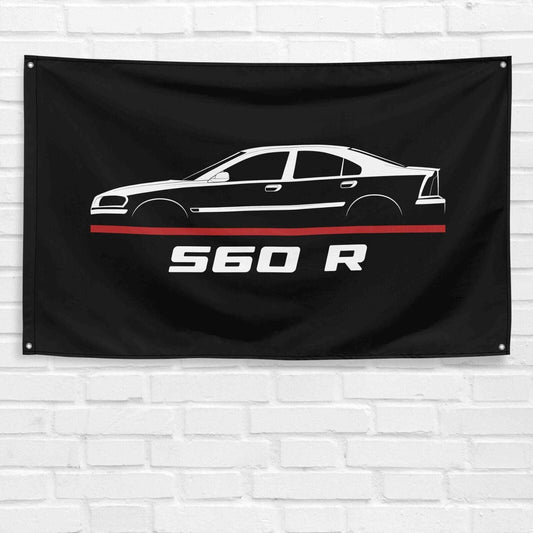 For S60 R 2000-2007 Car Enthusiast 3x5 ft Flag Grandpa Dad Son Birthday Gift Man Cave Garage Wall Decor Banner