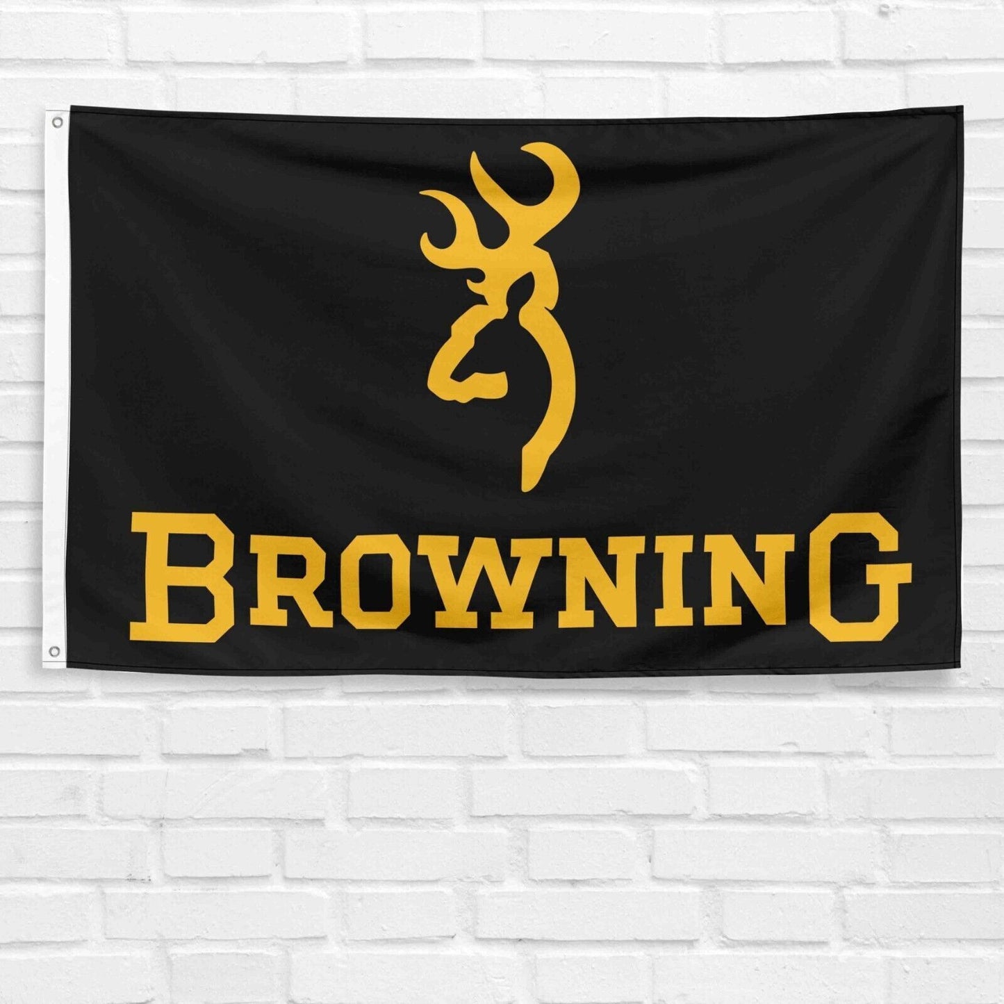 For Browning 3x5 ft Flag Fishing Hunting Buck Man Cave Garage Wall Decor Banner