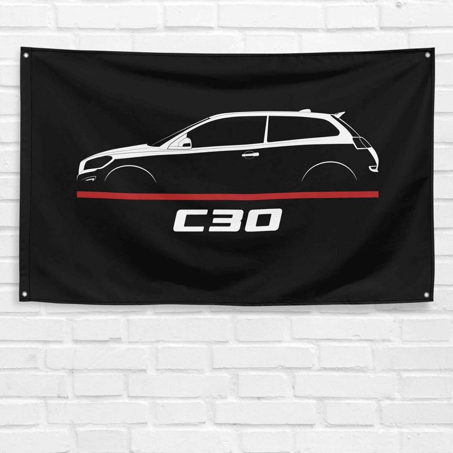 For C30 2007-2013 Car Enthusiast 3x5 ft Flag Grandpa Dad Son Birthday Gift Man Cave Garage Wall Decor Banner