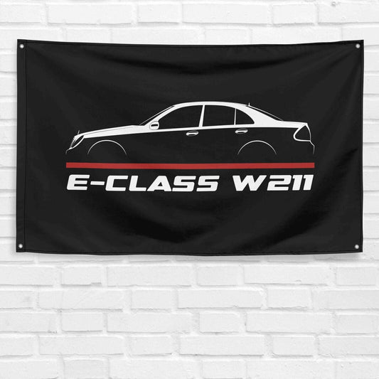 For E-Class W211 2002-2009 Car Enthusiast 3x5 ft Flag Grandpa Dad Son Birthday Gift Man Cave Garage Wall Decor Banner