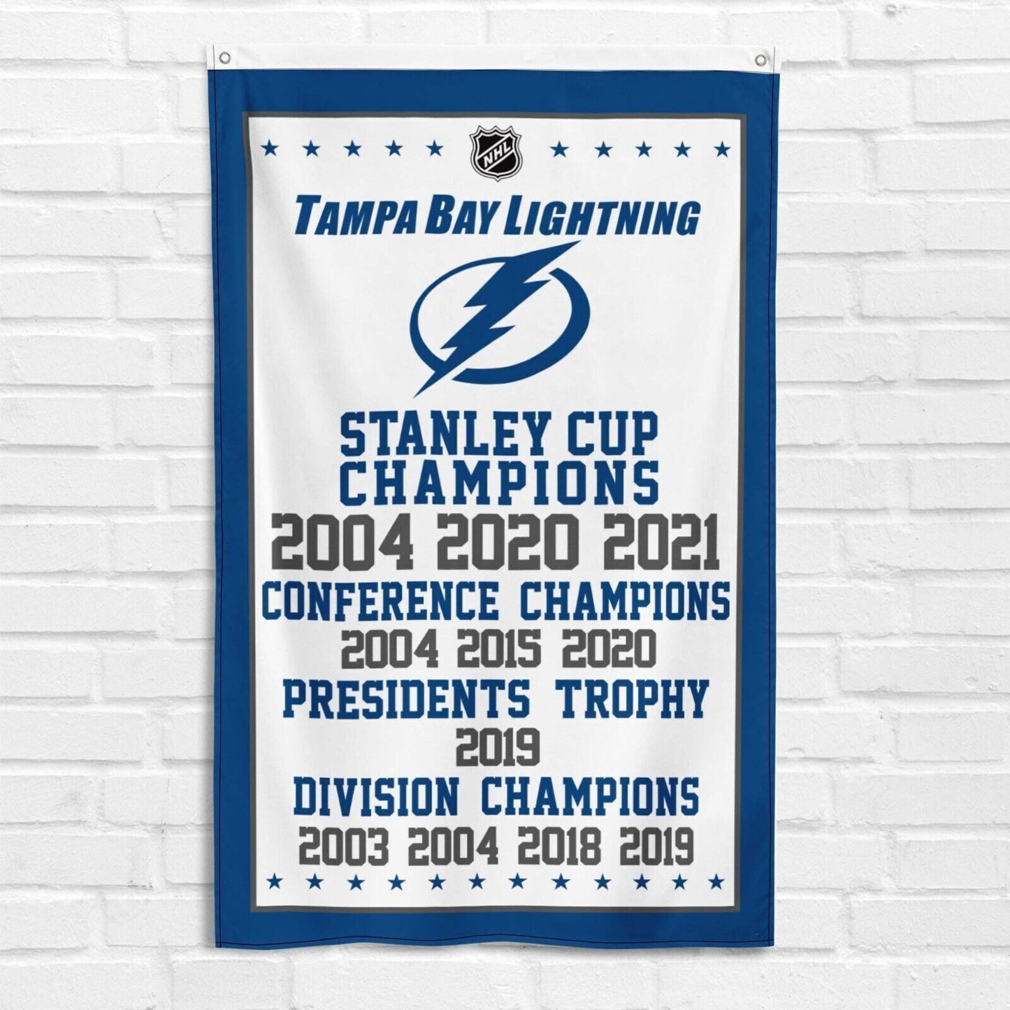 For Tampa Bay Lightning 3x5 ft NHL Hockey Stanley Cup Champions Banner Flag