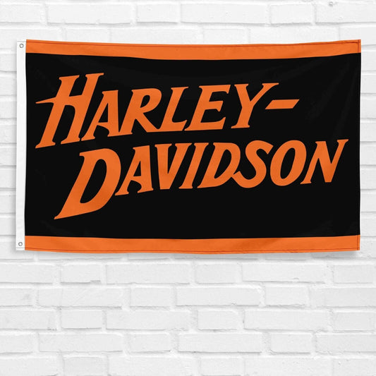 For Harley Davidson Motorcycle Enthusiast 3x5 ft Flag Vintage Garage Banner