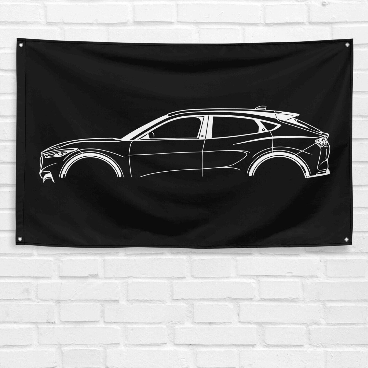 For Mustang 2022 Mach E Car Enthusiast 3x5 ft Flag Grandpa Dad Son Birthday Gift Man Cave Garage Wall Decor Banner