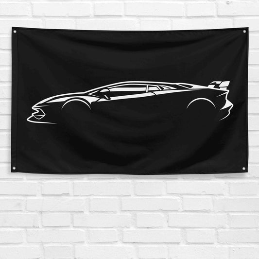 For Aventador SVJ Car Enthusiast 3x5 ft Flag Grandpa Dad Son Birthday Gift Man Cave Garage Wall Decor Banner