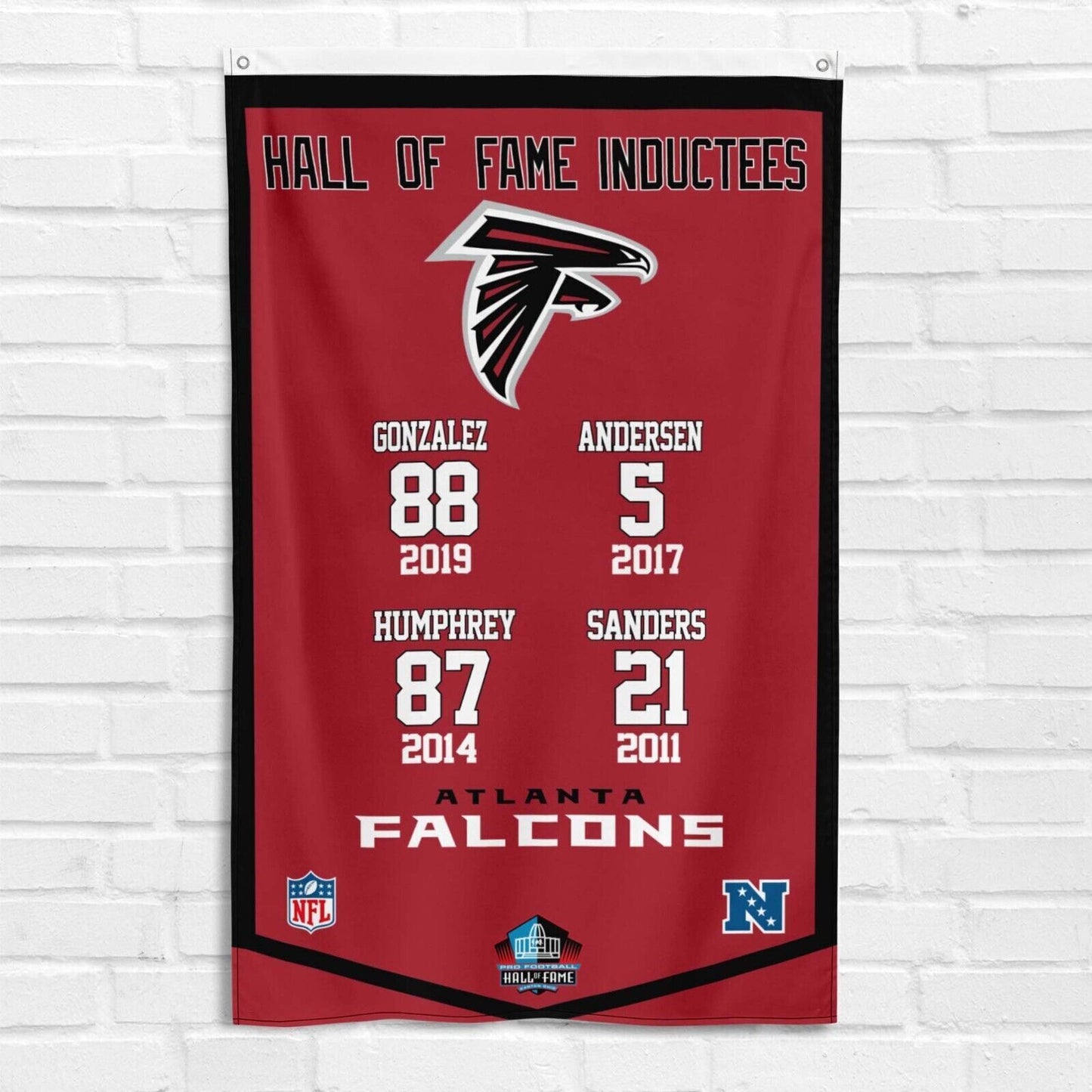 For Atlanta Falcons Fans 3x5 ft Flag Football NFL Hall of Fame Inductees Banner