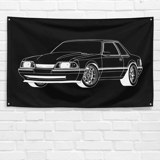 For Mustang 5.0 Coupe Car Enthusiast 3x5 ft Flag Grandpa Dad Son Birthday Gift Man Cave Garage Wall Decor Banner