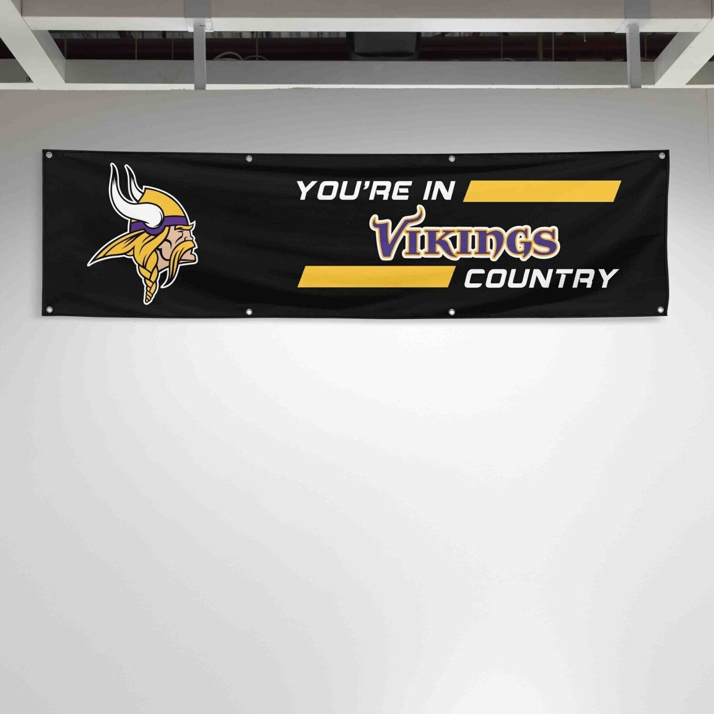 For Minnesota Vikings Football Fans 2x8 ft Flag You Are In Country Gift Banner