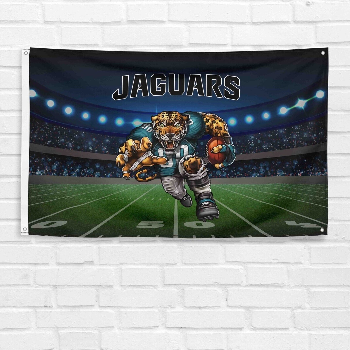 For Jacksonville Jaguars Football Fans 3x5 ft Mascot Flag NFL Gift Banner