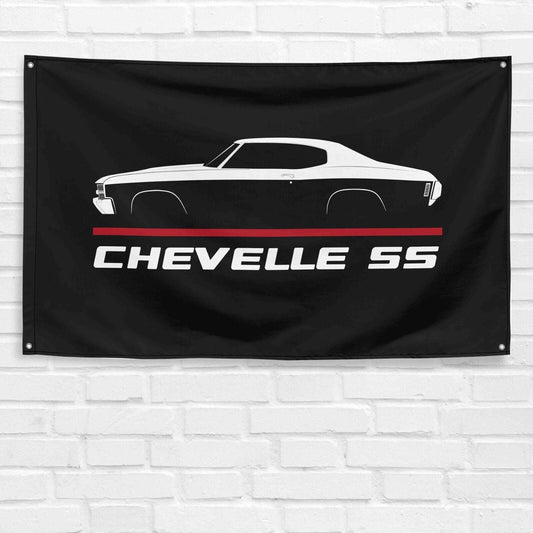 For Chevelle SS 1970 Car Enthusiast 3x5 ft Flag Grandpa Dad Son Birthday Gift Man Cave Garage Wall Decor Banner