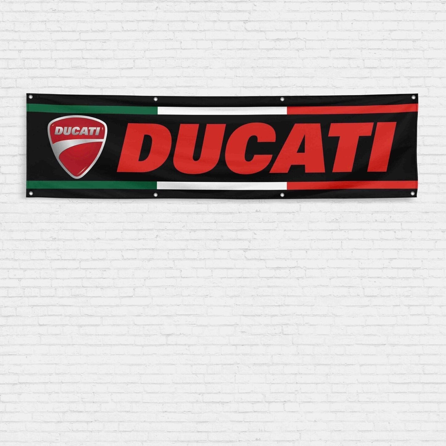 For Ducati Motorcycles Enthusiast 2x8 ft Flag MotoGP Performance Garage Banner