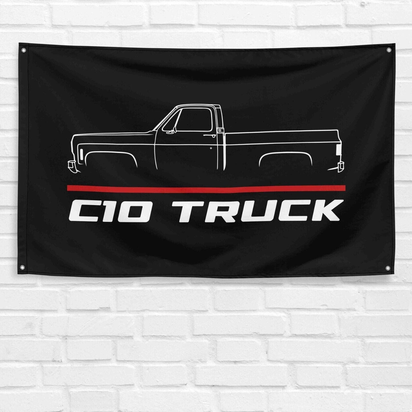 For C10 1975 Truck Enthusiast 3x5 ft Flag Grandpa Dad Son Birthday Gift Man Cave Garage Wall Decor Banner