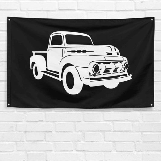 For F-100 Truck Enthusiast 3x5 ft Flag Grandpa Dad Son Birthday Gift Man Cave Garage Wall Decor Banner