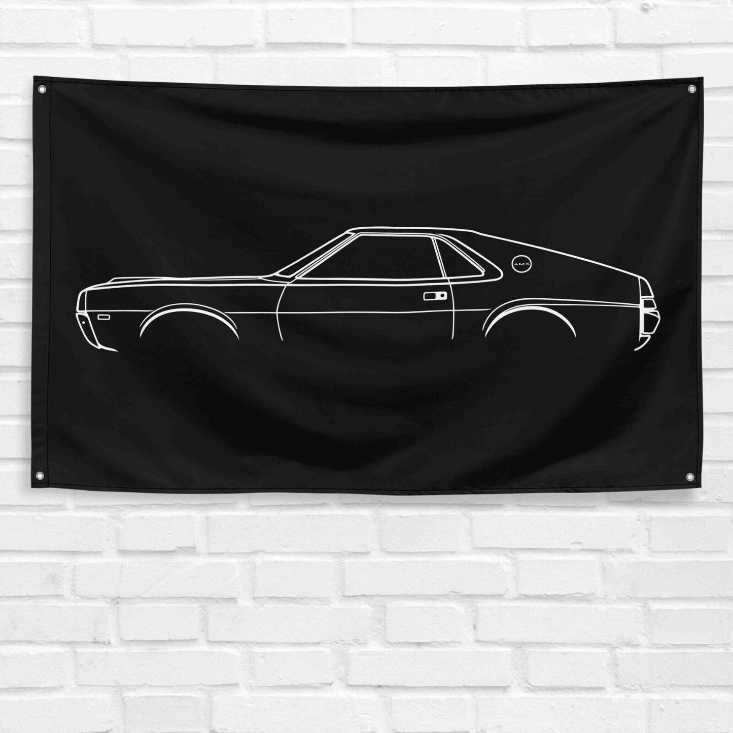 For AMX 1968 Car Enthusiast 3x5 ft Flag Grandpa Dad Son Birthday Gift Man Cave Garage Wall Decor Banner