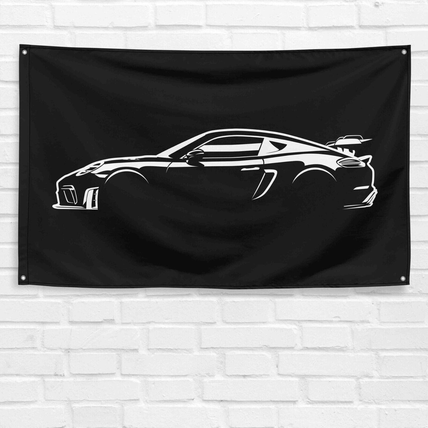 For 718 Cayman GT4 RS Car Enthusiast 3x5 ft Flag Grandpa Dad Son Birthday Gift Man Cave Garage Wall Decor Banner