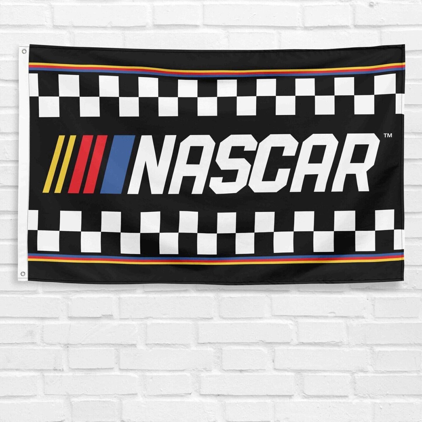 For NASCAR Checkered 3x5 ft Banner Vintage Car Racing Wall Sign Gift Flag