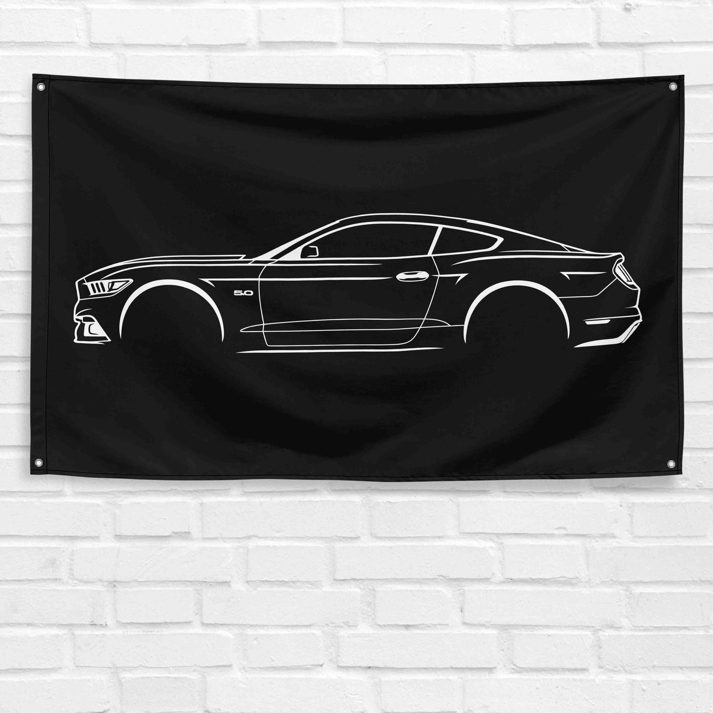 For Mustang 2016 Car Enthusiast 3x5 ft Flag Grandpa Dad Son Birthday Gift Man Cave Garage Wall Decor Banner