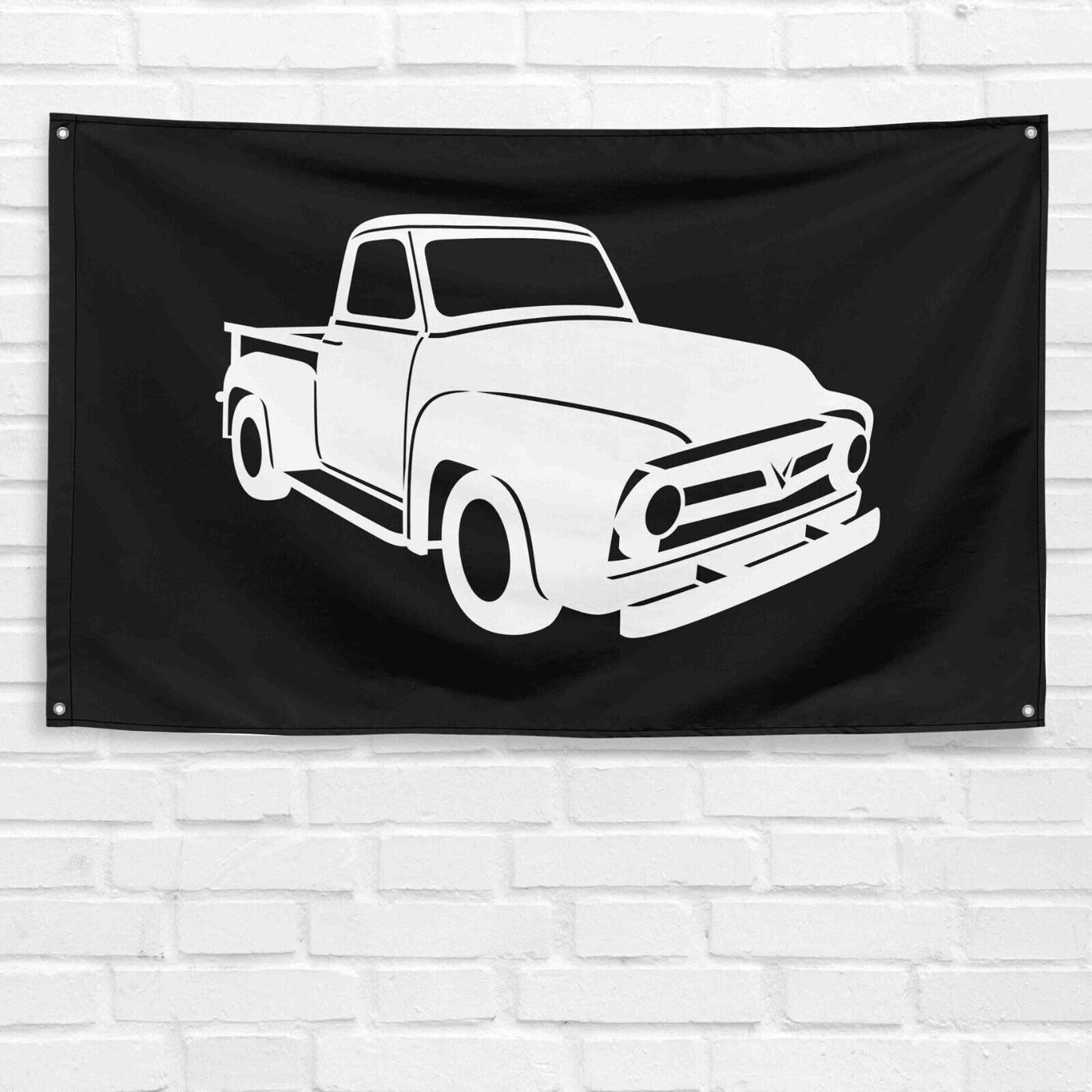 For F-100 Truck Enthusiast 3x5 ft Flag Grandpa Dad Son Birthday Gift Man Cave Garage Wall Decor Banner