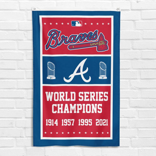 For Atlanta Braves Fans 3x5 ft Baseball MLB World Series Champions Banner Flag