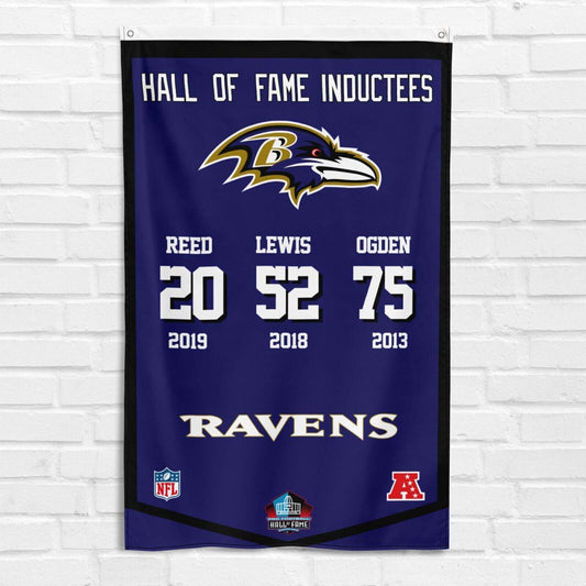 For Baltimore Ravens Fans 3x5 ft Flag Hall of Fame Inductees NFL Banner