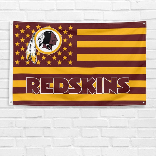 For Washington Redskins Football Fans 3x5 ft American Flag NFL Gift Banner