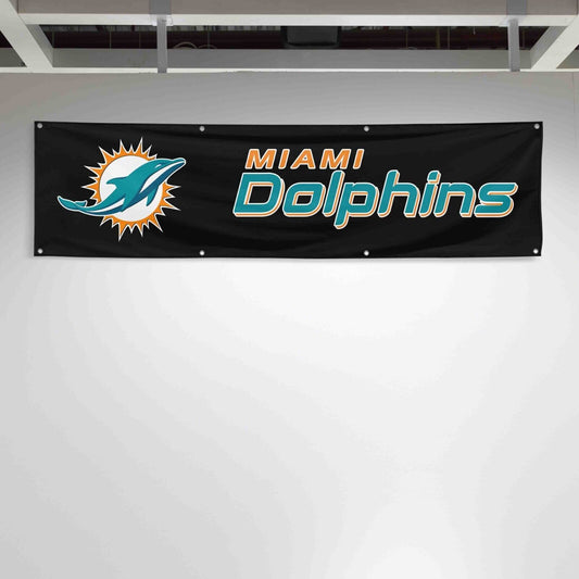 For Miami Dolphins Football Fans 2x8 ft Flag NFL Gift Man Cave Banner