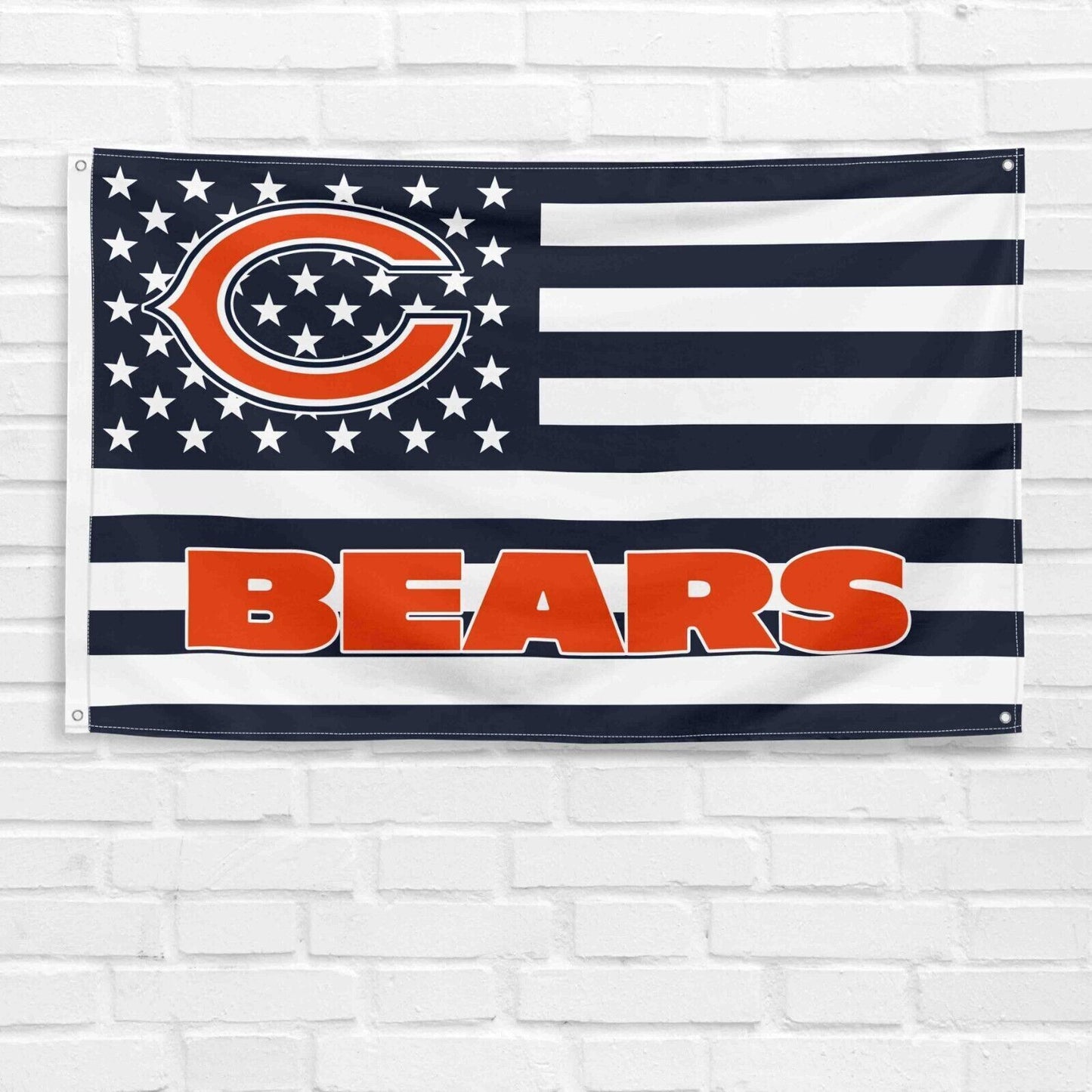 For Chicago Bears Football Fans 3x5 ft American Flag NFL Gift Banner